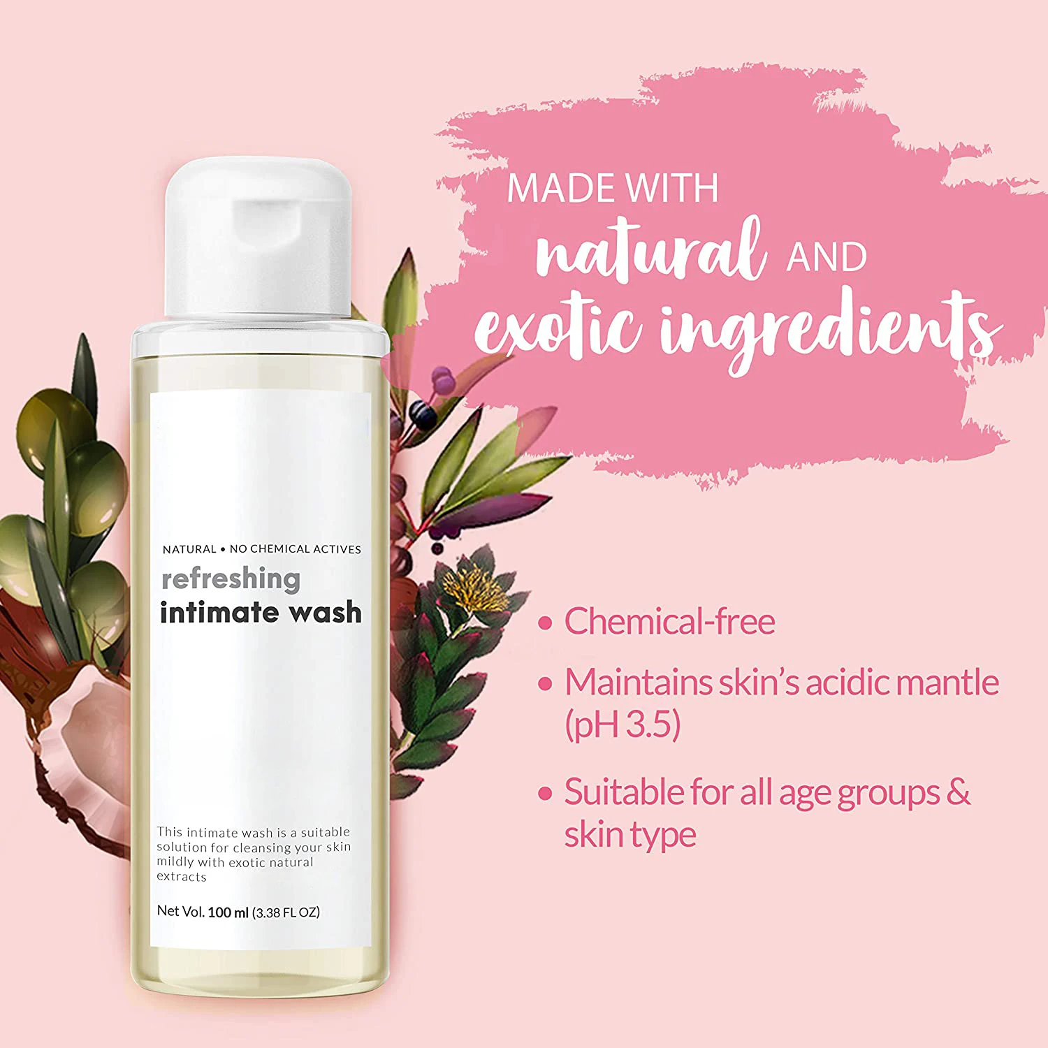 Натуральное освежающее средство для умывания женской влагалища от фирмы yoni gel wash