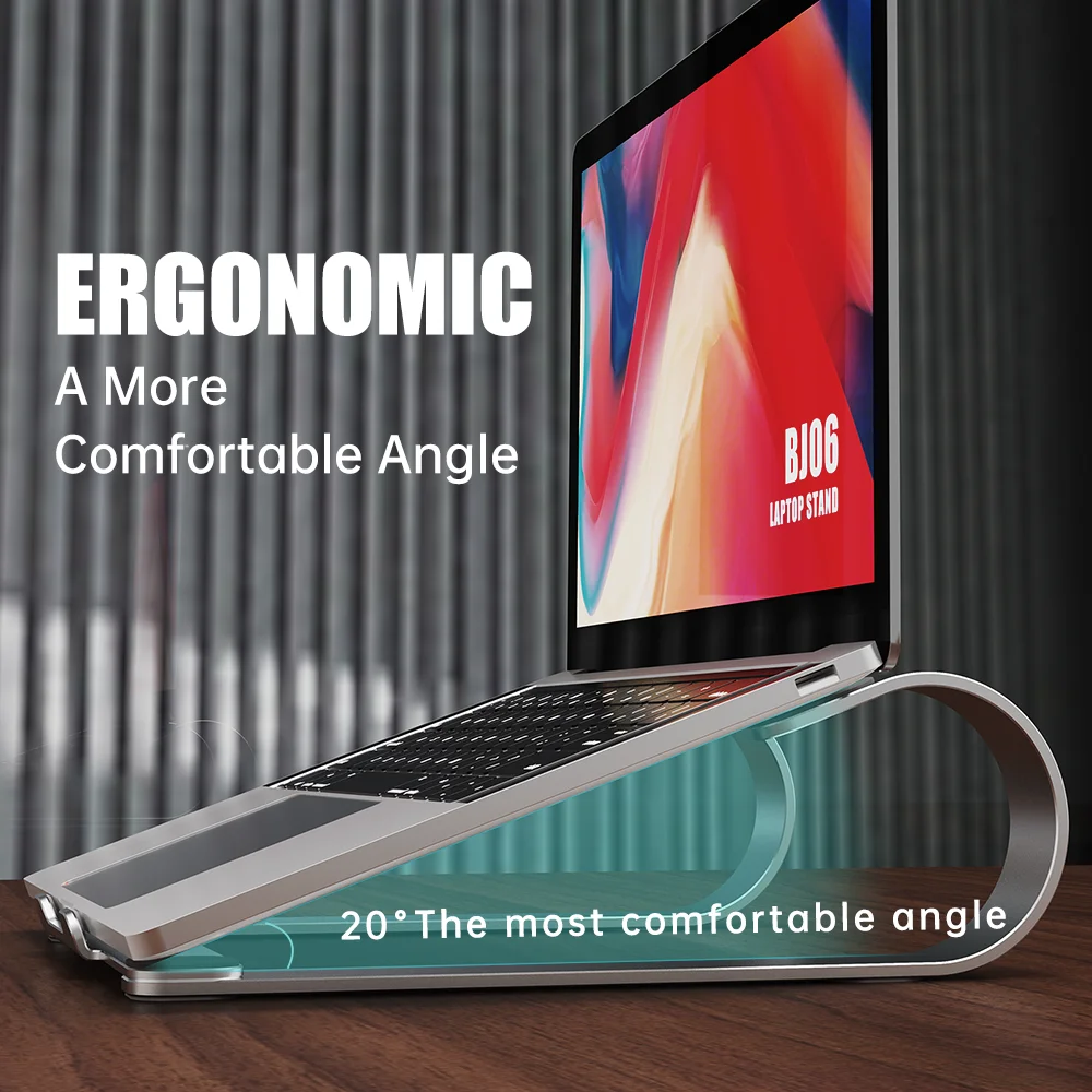 High Quality Folding Table Adjustable Viewing Angle Aluminum Monitor Holder Laptop Stand