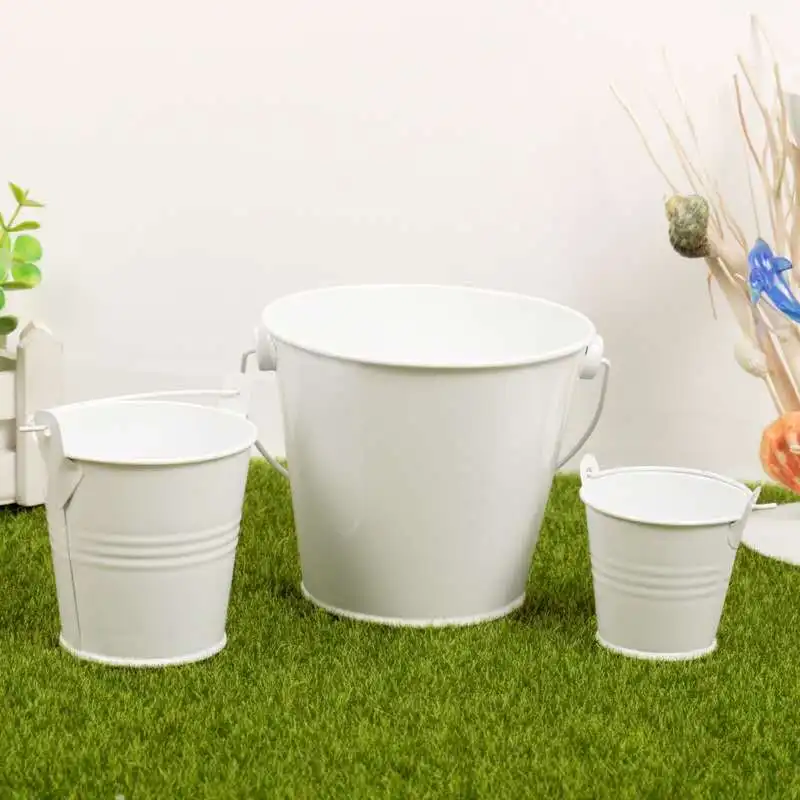 Home decoration mini size bucket galvanized metal bucket for garden plant pot bucket