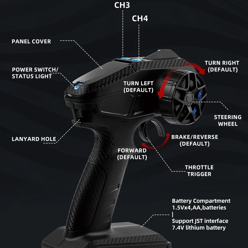 1004A 1004B 1/10 2.4G RC 2WD/4WD Switchable High-speed Brushless Motor Drift ESP Gyro On-Road Racing Flat Vehicle Model Car Toys