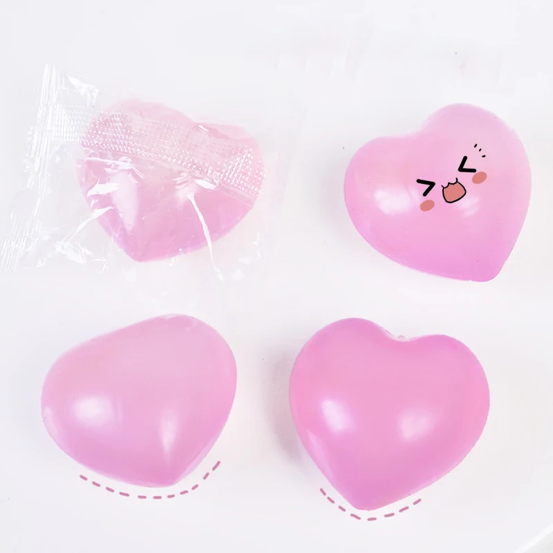Syh539 Valentines Day Gift Glitter Heart Stress Balls Mini Stress Relief Toys Fidget Toys Adults Valentine Party Favors Gifts
