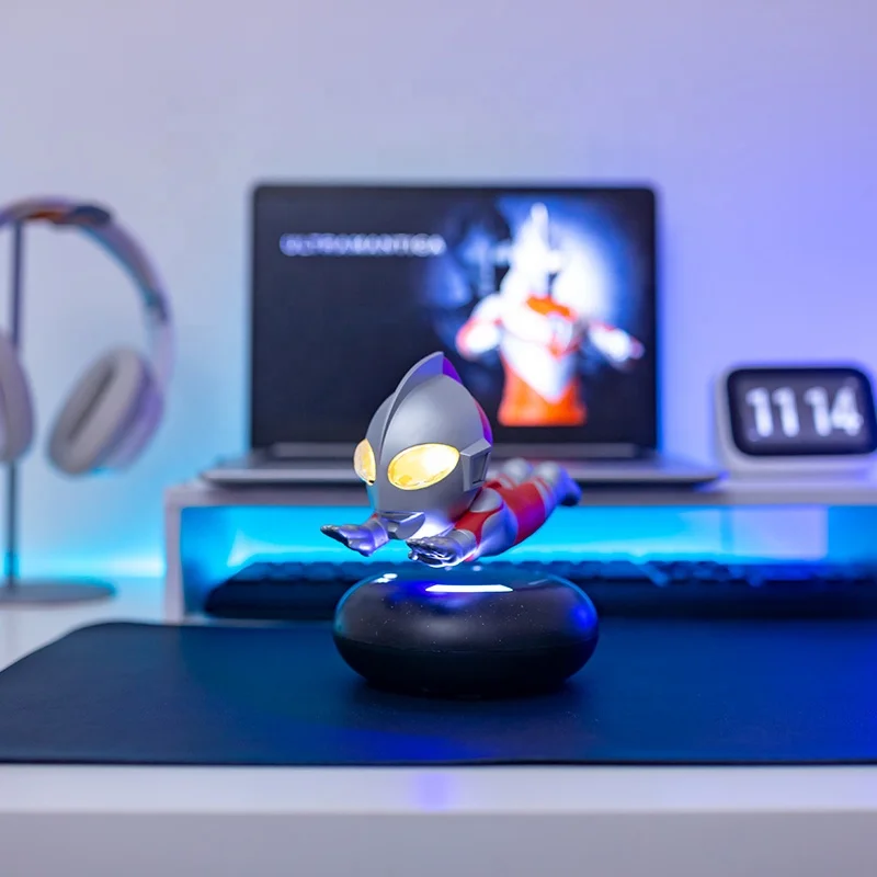 OEM ODM LED Japan Figurines high quality hot sale bulk floating ultraman Z Alpha Edge action figures magnetic levitation module