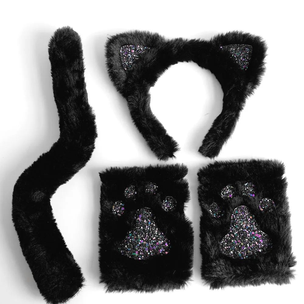 New product Halloween cat cosplay set kids children cartoon costume lovely animal black cat cosplay set
