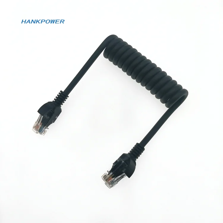 OEM Factory UTP Spring Spiral Coiled Ethernet Cable RJ45 Network Cable Cat5e Cat6 Cat7