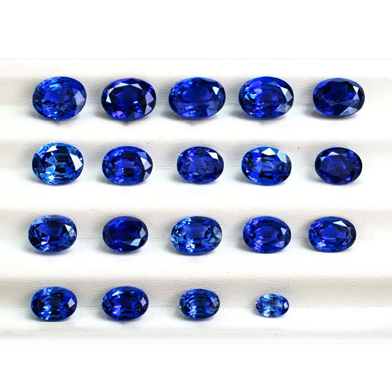 High Quality Lab Grown Sapphire Multiple Cuts Moissanite Stone Royal Blue 1.0-3.8CT Lab Grown Sapphire