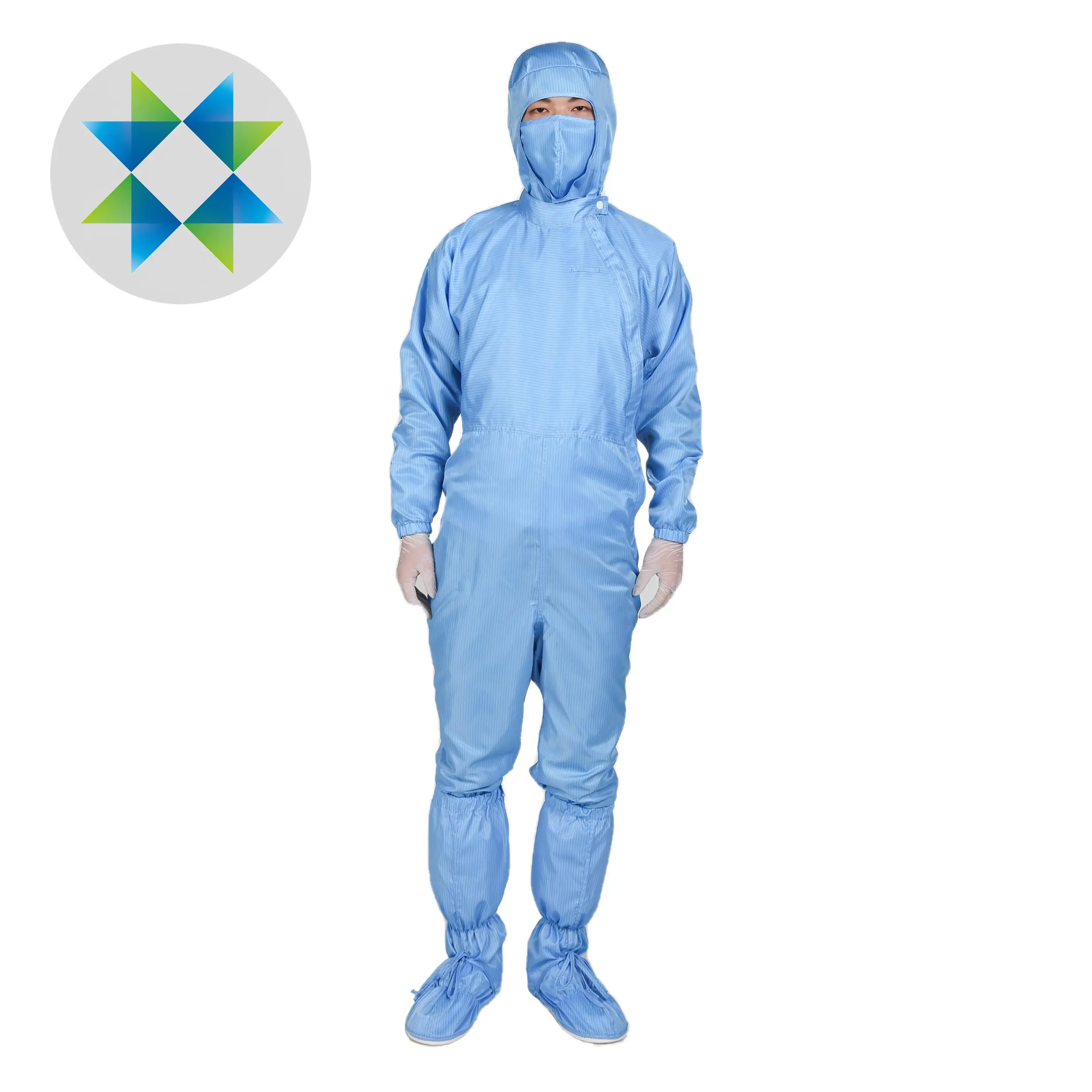 SKPURE Beltron conductive fiber indutrail lint free cleanroom uniform jumpsuit esd antistatic smock antistatic coverall
