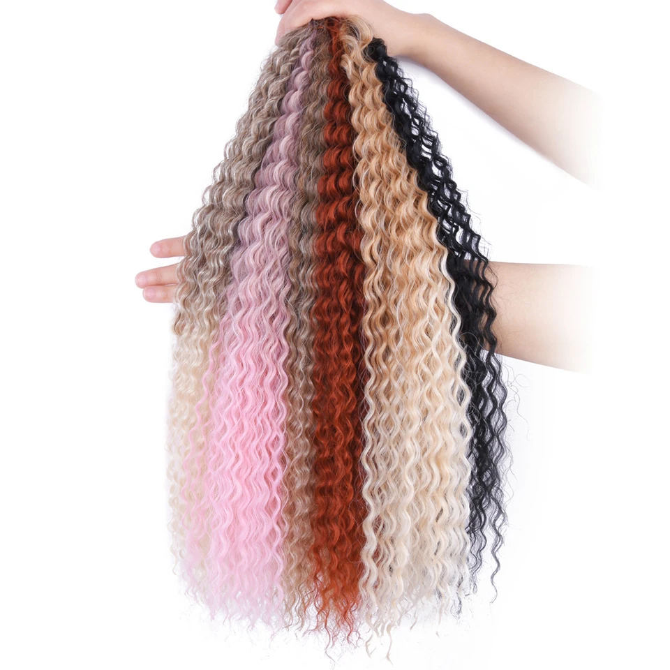 Jessica Ocean Water Wave Twist Crochet Hair Ombre Blonde Loose Deep Wave Braiding Hair Extension