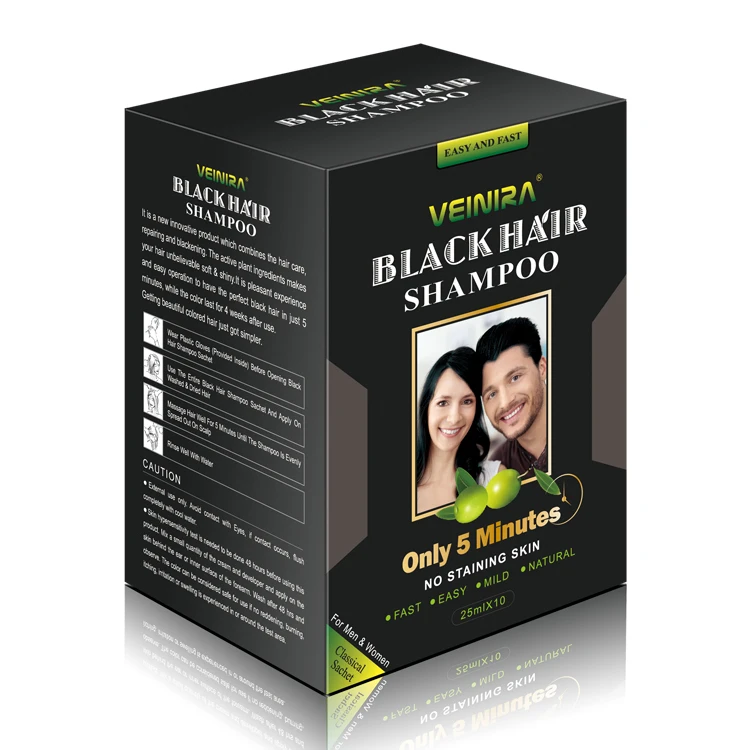 Magical hair color shampoo black hair dye 5 minutes speedy herbal plant extract