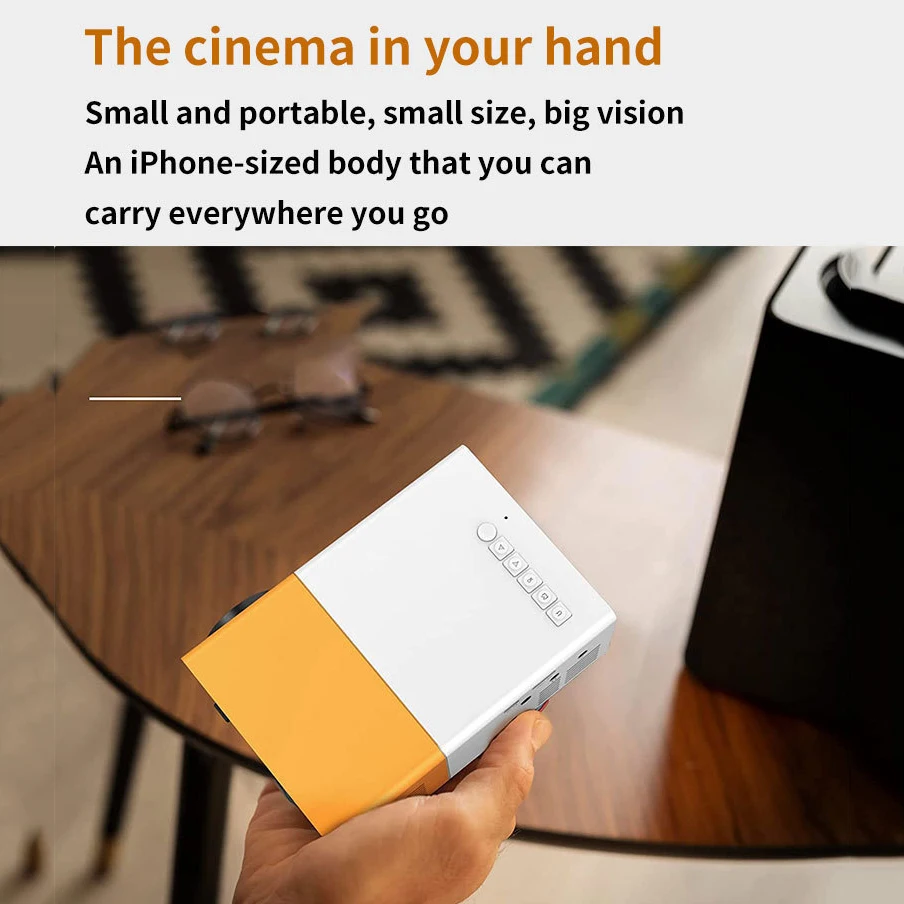 Mini Portable Projector For Home Kids mirroring version connect with phone support 1080p Lcd Small projector