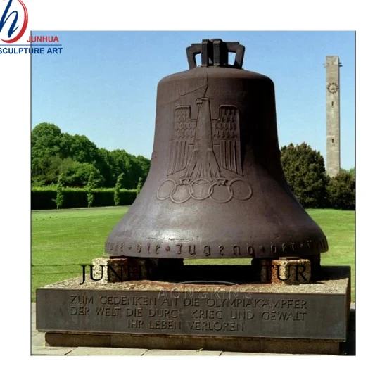 Outdoor decorative metal hanging large antique bronze church bell for sale brass church bell sculpture