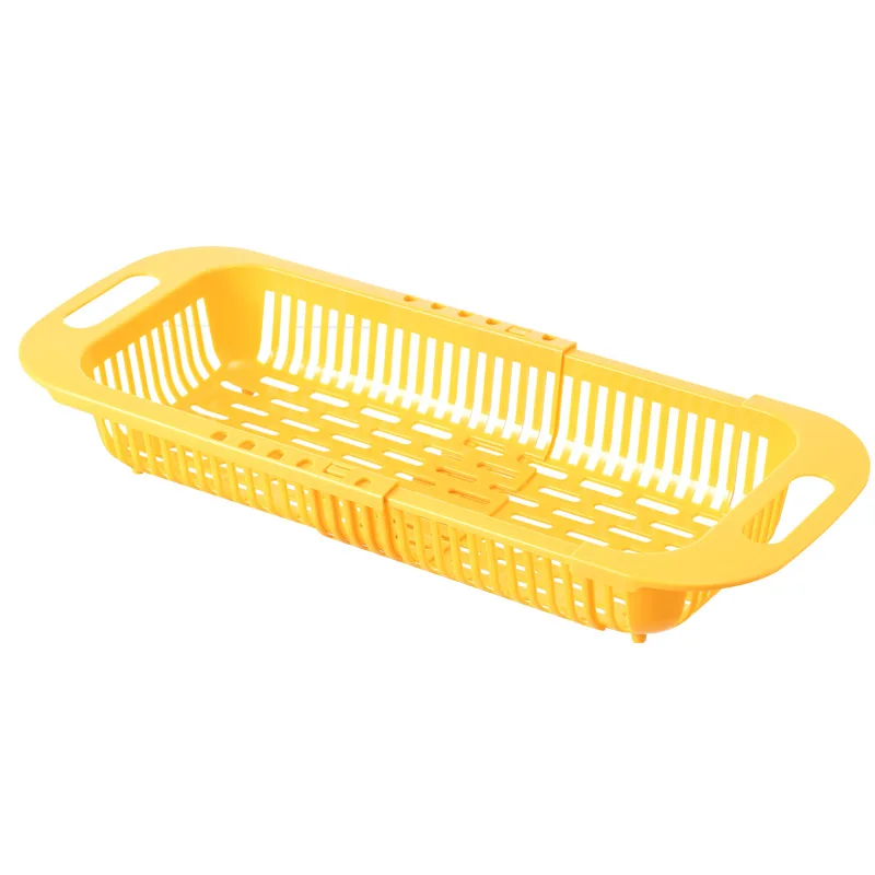 Creative retractable sink drain rack drain basket plastic wash basin sink kitchen supplies wash vegetables fruit basket