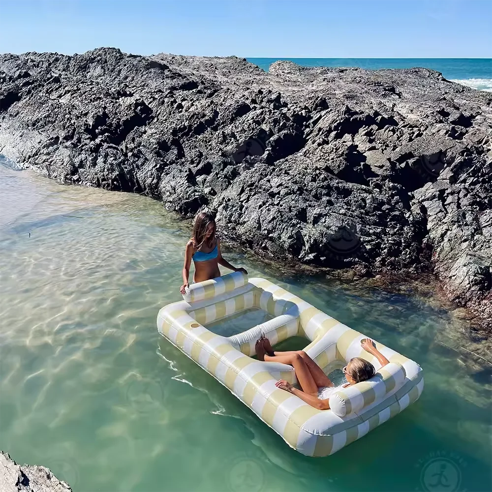 New Design Water Play Equipment Floating Sofa Float Lounge Chair Inflatable Water Sofa Chair For Leisure