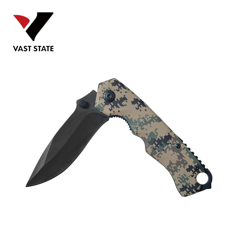 Новое поступление, складной карманный нож с камуфляжным покрытием и стеклянным выключателем