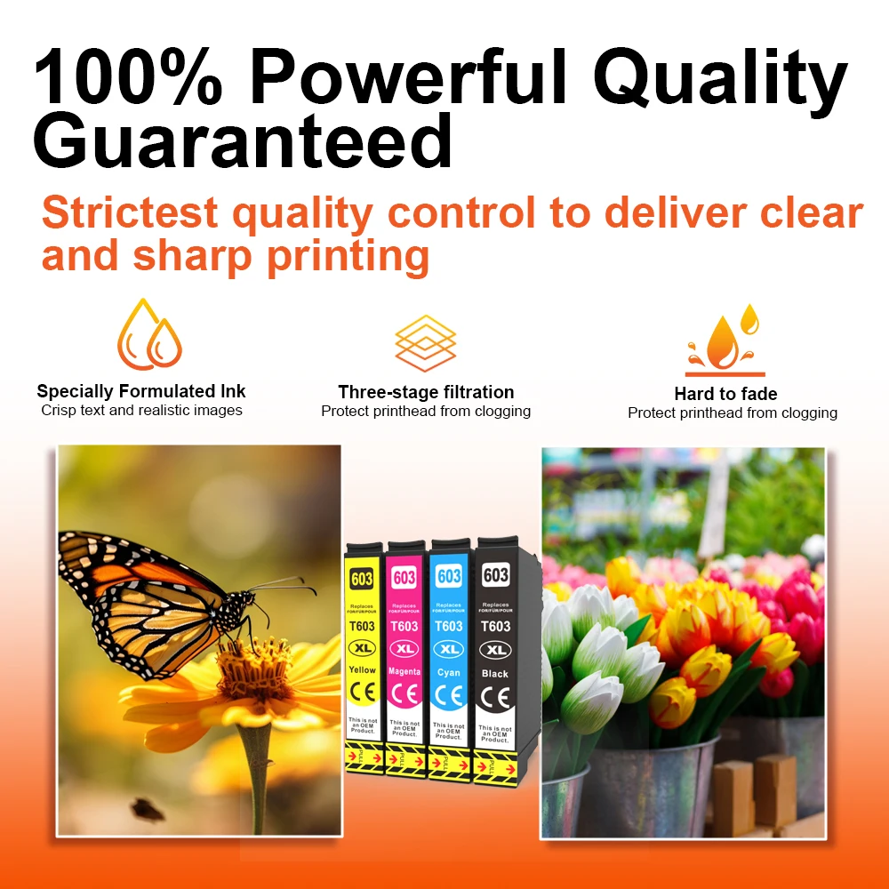 Topjet 603XL 603 XL T603 XL T603XL Premium Color Ink Cartridge Compatible For Epson XP 2100 XP 3100 XP 4100 Inkjet Printer