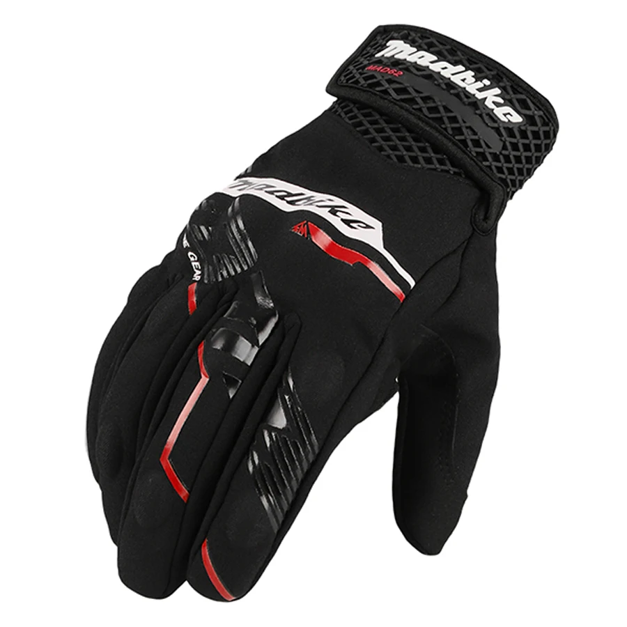 MADBIKE Unisex wholesale best selling off-road racing full finger touch screen autumn reflective motorcycle gloves MAD-62