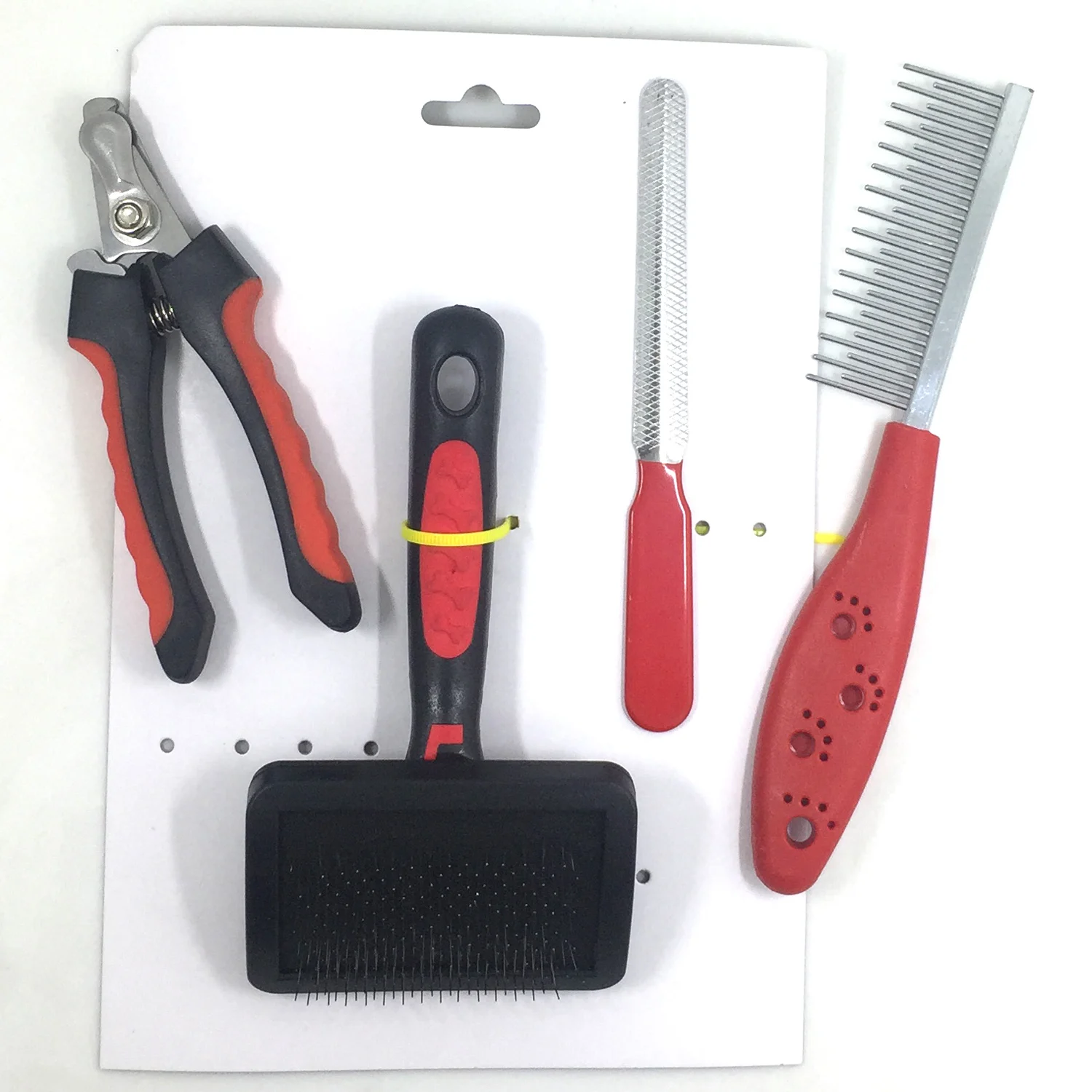 4 Pieces Pet Grooming Tools Set with Box Bundled Cleaner Dog for Medium Dogs Cats