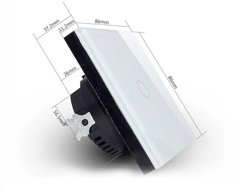 Smart Touch Glass Coated Switch Board Wall Breaker Touch Sensor Switch US Au