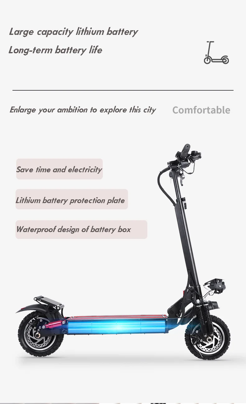 500w brushless motor big battery high quality  electric mobility scooter powerful for adults