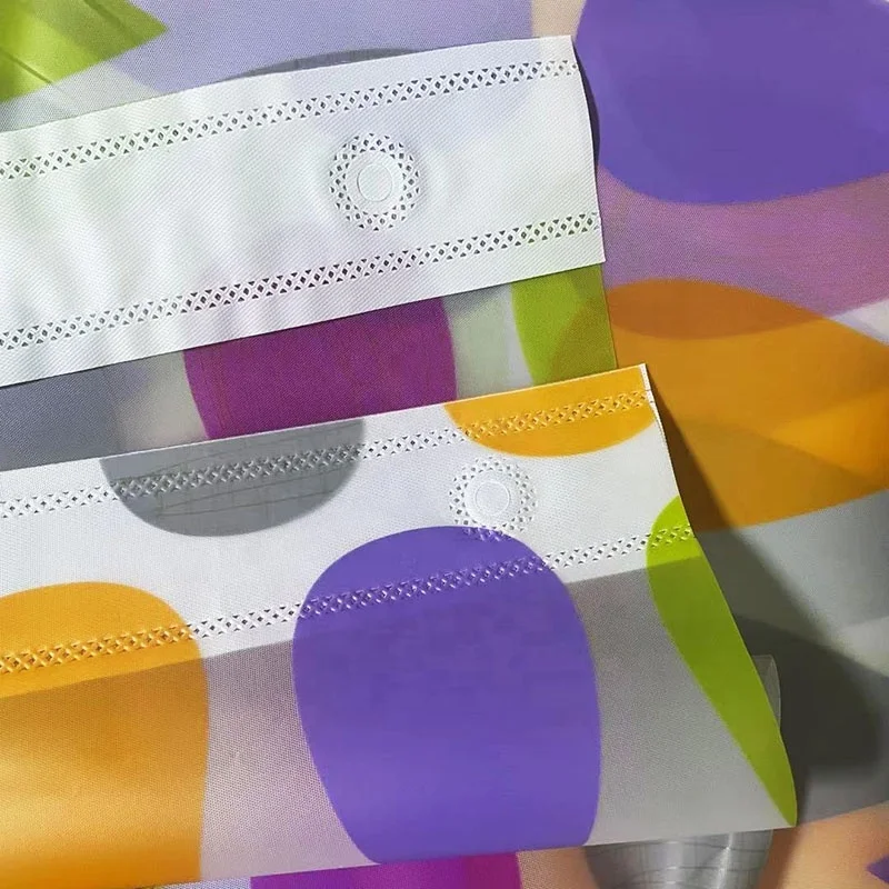 2022 hot sold customized logo printed PEVA shower curtains used in bathroom