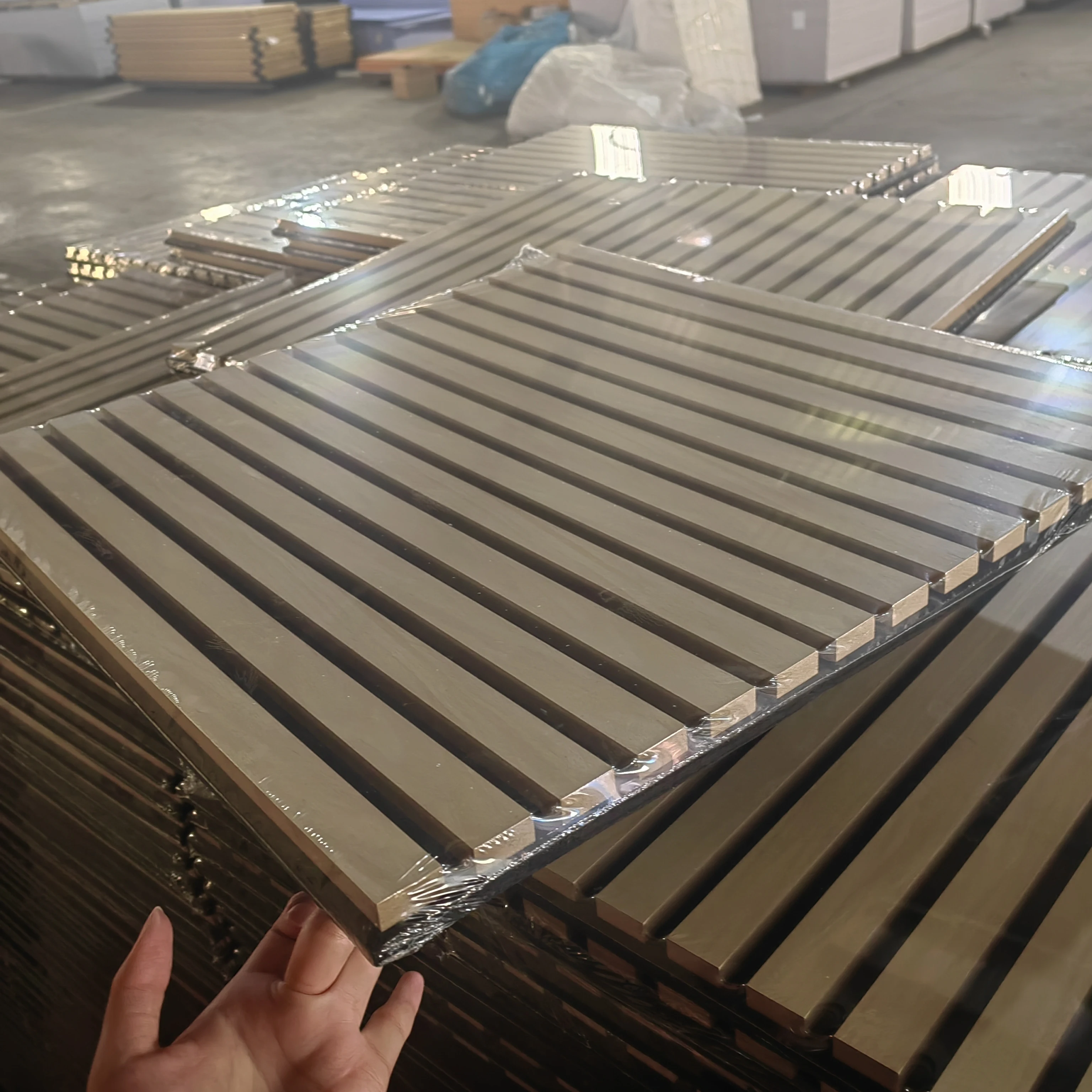 High quality soundproof wall panels MDF akupanel wood slatted wall acoustic felt panels for interior decoration Wall And Ceiling