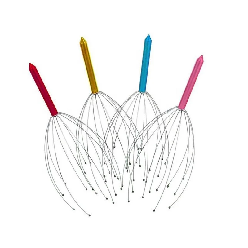 1pcs Steel Octopus Head Massager Headache Scalp Pressure Circulation  Scalp Body Massager Metal Head Massager