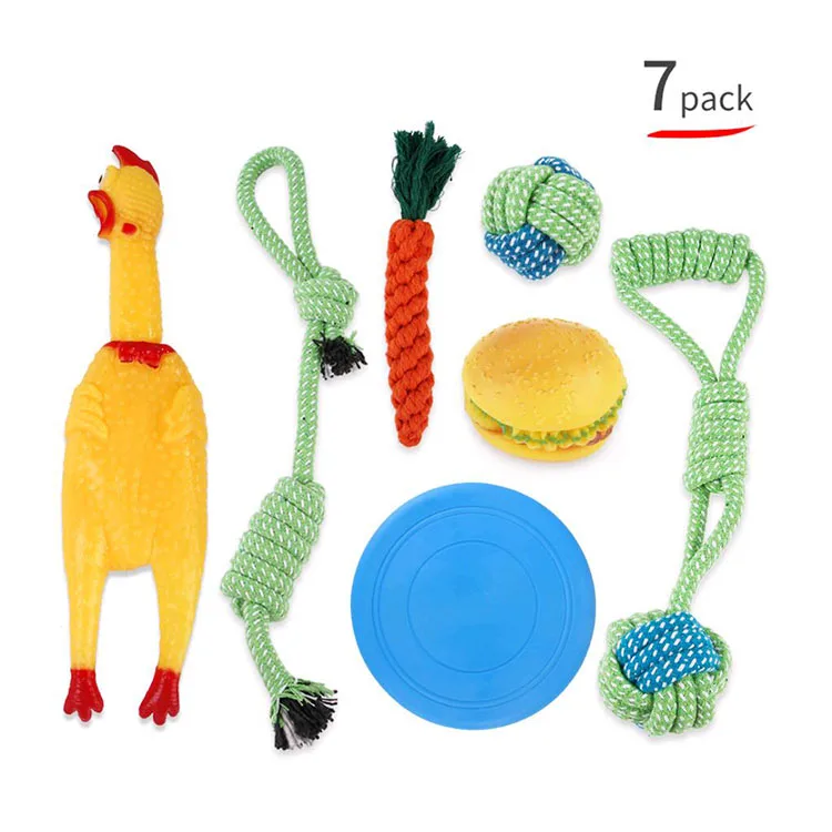 Wholesale Manufacturer Indestructible Plush Squeaky Chew Set Pet Dog Toys Interactive Rubber Pets Toys