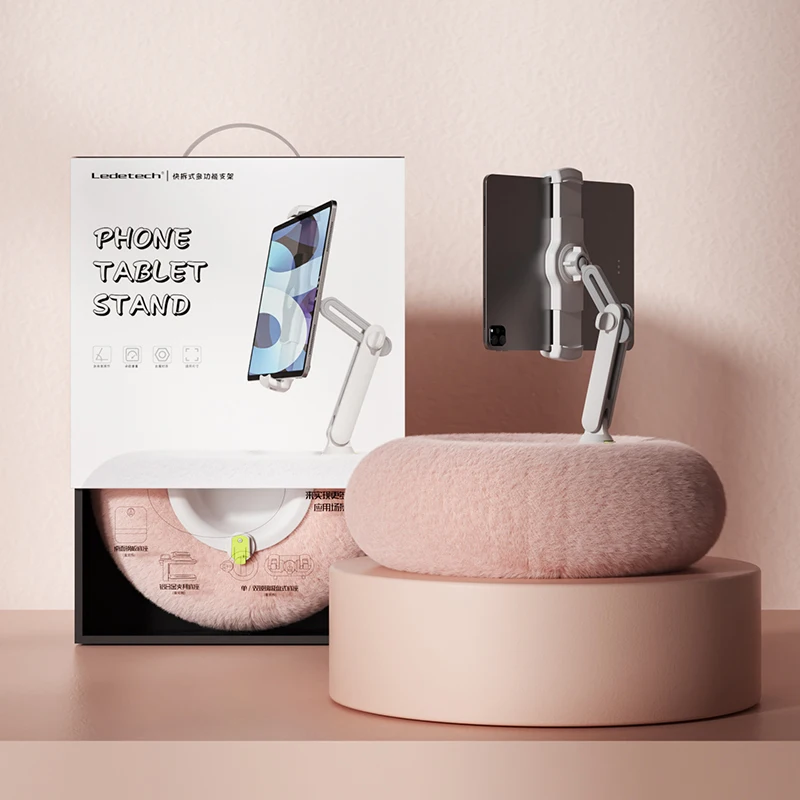 Universal Adjustable Pillow Phone Holder For Tablet 4-11 Inches flexible Short Arm Bed Indoor Phone Tablet Holder