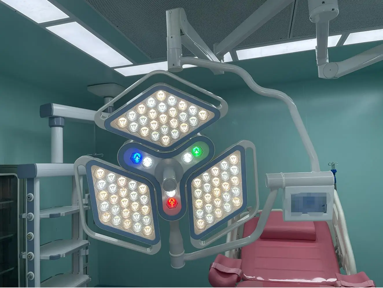 Surgery Shadowless Operation Theatre Lights LED Operating Double Head Surgical Lamp