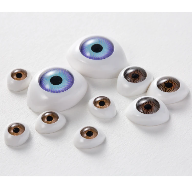Safety Material Acrylic Plastic Half Round and Oval Doll Eyes Doll Accessories
