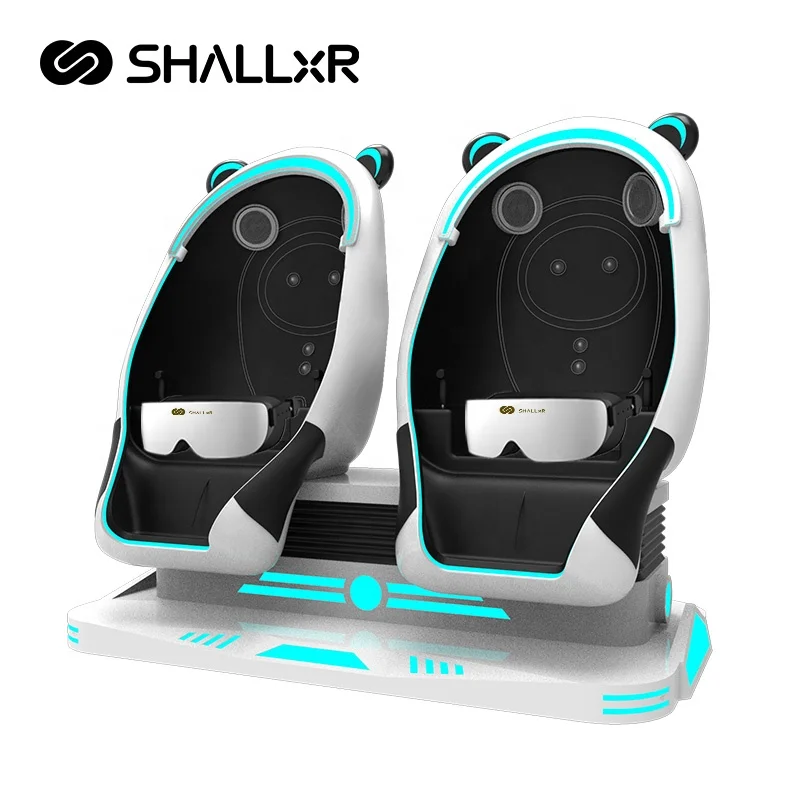 Theme Amusement Park Panda Kid 1 2 Seat Egg VR Cinema Shooting Arcade Game Machine Motion Virtual Reality Game 9D VR Simulator