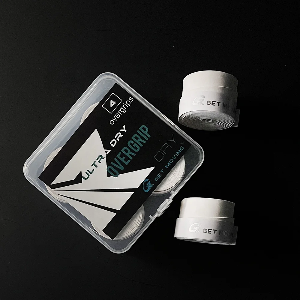 GM 4 Pack Dry PU White Matte Ultra Absorbent Durable Pro Confort Badminton De Tenis Overgrips Pickleball Paddle Overgrip Padel