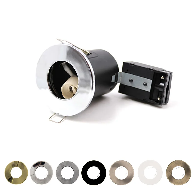 Gu10 Flicker Free Down Light 65MM Cut Out Fire Rated Recessed Downlight IP20 50W Max Round Led Fire Proof Spotlight