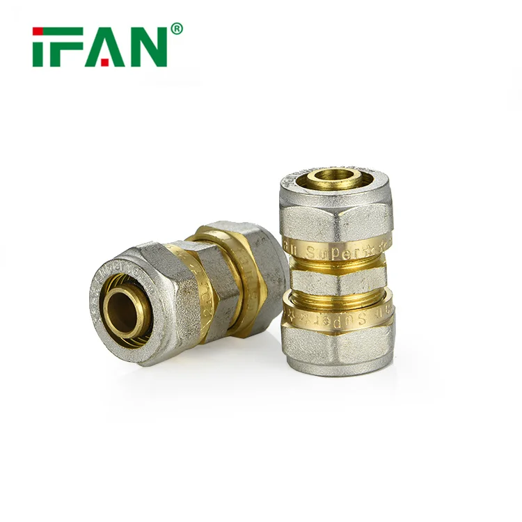 IFAN Manufacturer Brass PEX Compression Fittings Customizable Fittings PEX 16-32MM Socket PEX Pipe Fittings