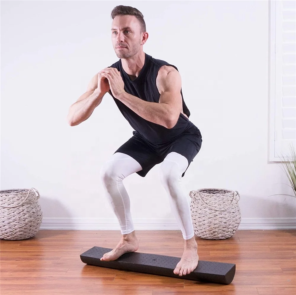 Custom Logo Fitess Yoga Solid Firm Density Black Half Round Epp Foam Roller