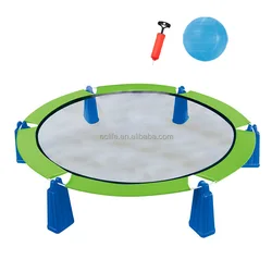 Outdoor Beach Sport Toys 2 in 1 Kids Spike Ball and  Flying Disc Portable Mini Beach Volleyball Set