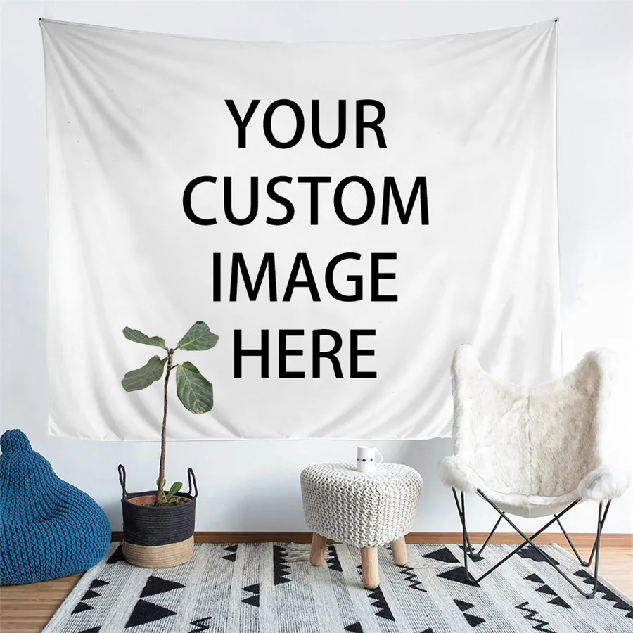 Custom Tapestry Wall Hanging wholesale DIY Your Own Wall Tapestry Cartoon Anime Indian Mandala Print Tapestry Be Customized