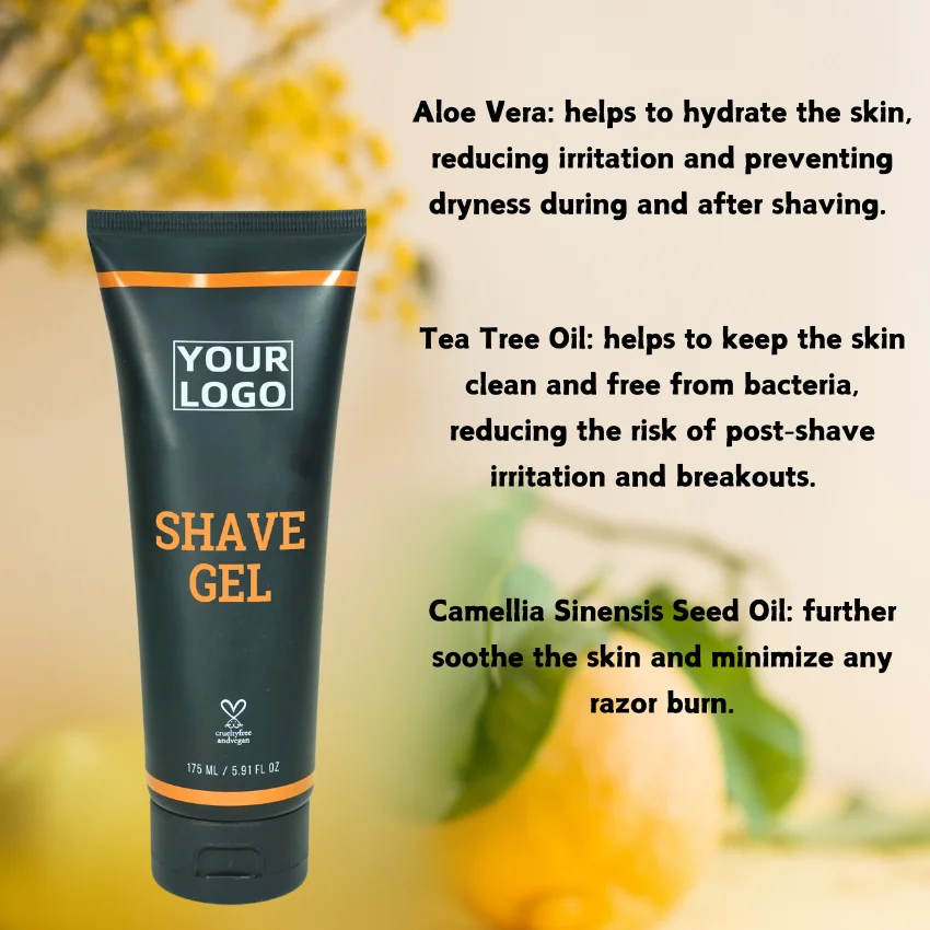 OEM Natural Men Care Beard Oil Kit Shave Gel Beard Grooming Set