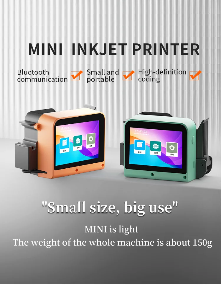 INCODE Customized Mini Hand Held Batch Coding Handheld Barcode Thermal Inkjet Printer With Packaging Machine