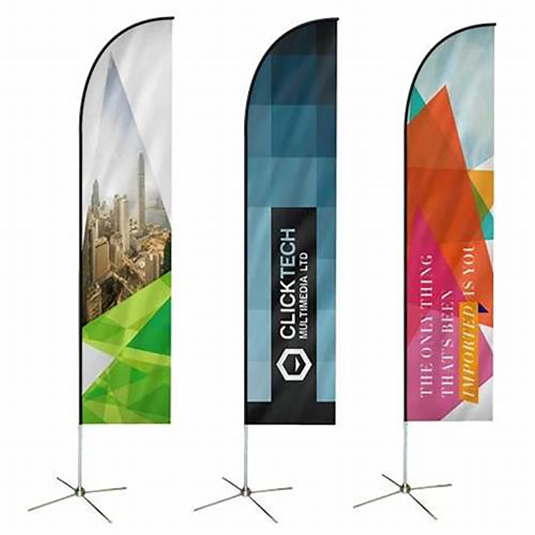 Double Sided Printing 3.5m P Feather Banner Flag Flags Banners Custom Advertising Beach Flags