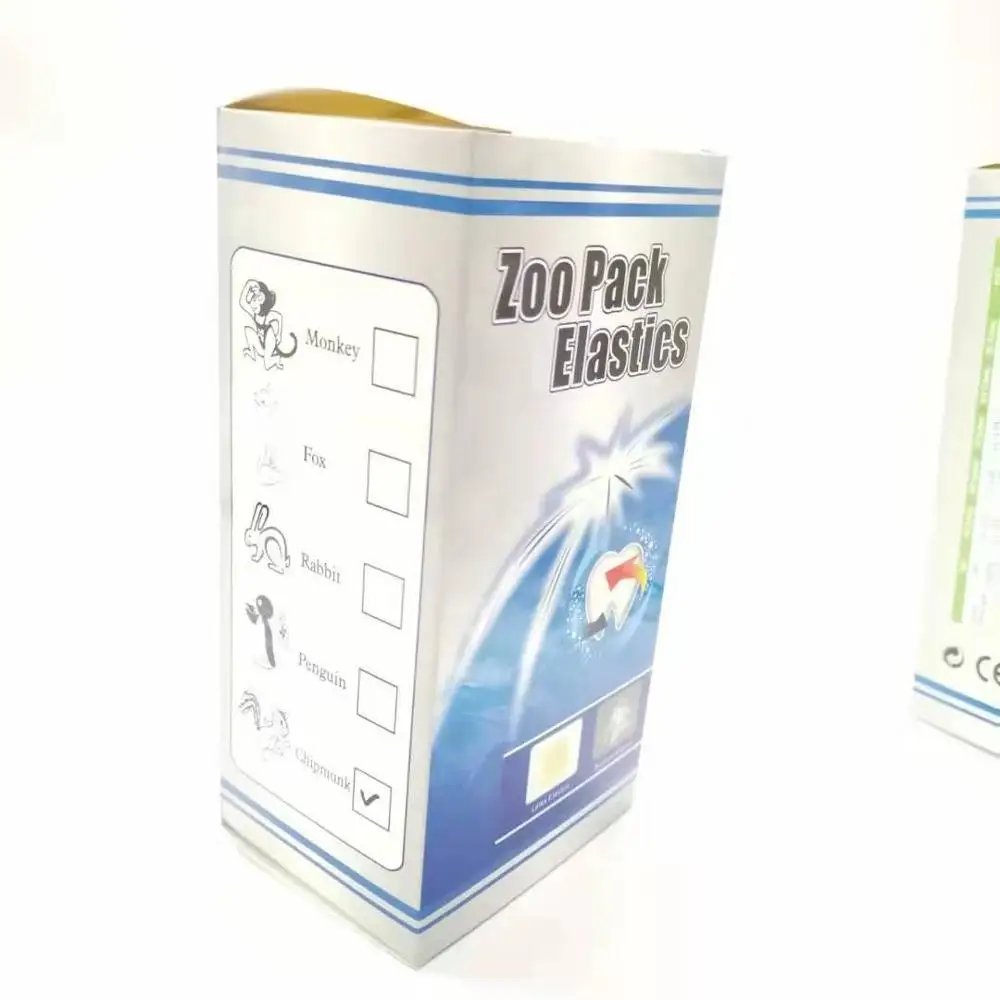 
Factory High Quality CE ISO Customized Elastomerics Ligature Ties Dental Ortho Elastic Rubber Bands 