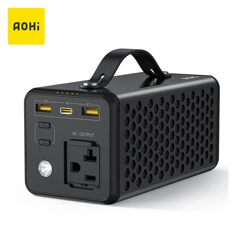 AOHI Portable Power Station 26800mAh 150W AC Backup Power Supply 100V 120V Lithium Battery Power Bank for Camping Laptop Drone
