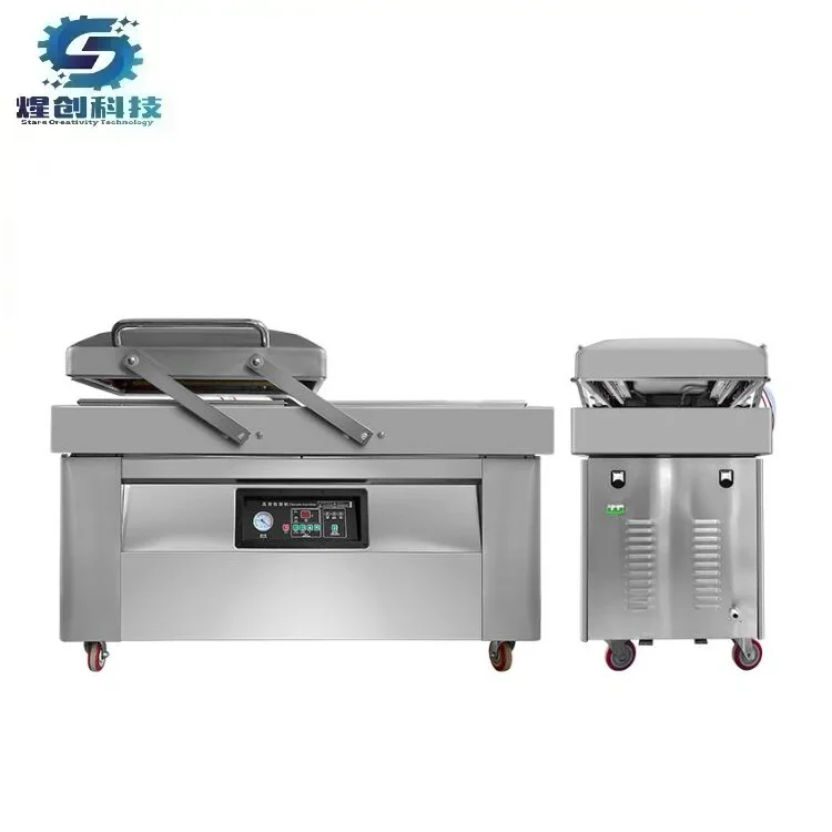 DZ600/2SB Stainless Steel Double Chamber Vacuum Packaging Machine For Foods, Fish, Shrimp, Pork