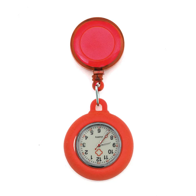 
Customized Nurse Pocket Watch Silicone Medical Watch Round Stationary Fob Clip-on Doctor Clock Hospital Gift 