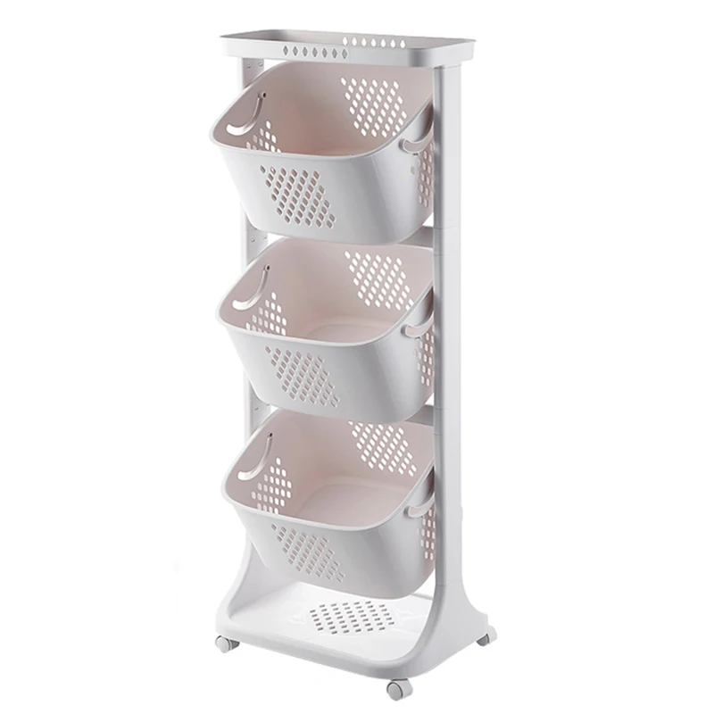 
Household Portable Rack 3-layers plastic storage box 