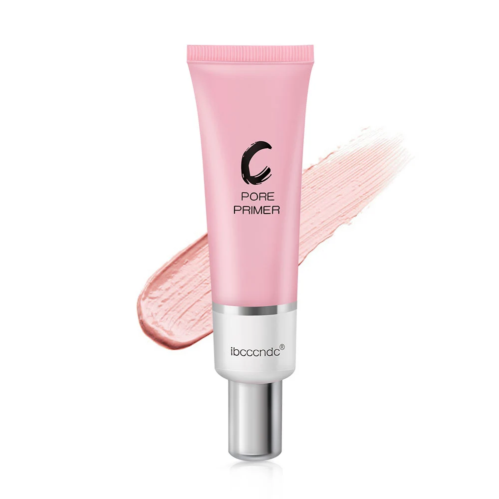 Hot Sale ibcccndc Makeup Face Base Cream Invisible Pore Brightening Waterproof Pink Primer