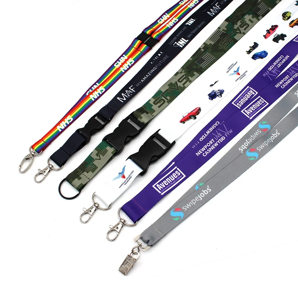 Lanyard Manufacturer Free Sample Promotional Cheap Custom Printed Polyester Neck Lanyard With Logo