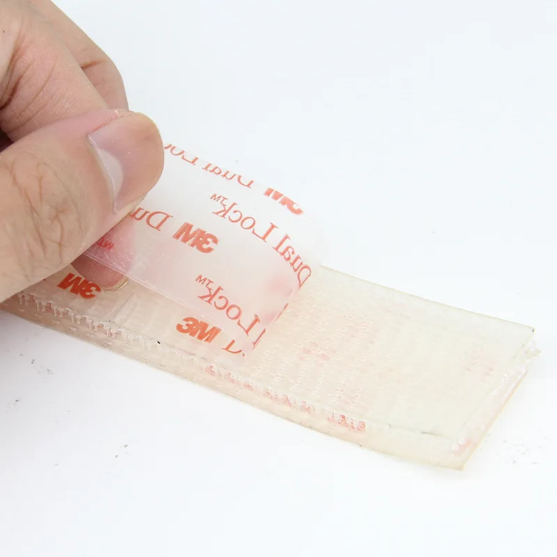 Reclosable Fastener Transparent Nylon Mushroom Hook & Loop Double Sided Adhesive Backed 3M SJ3560