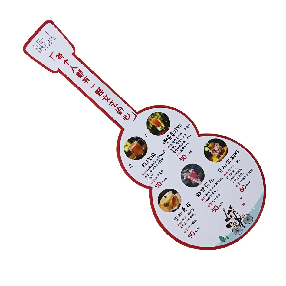 Guitar Shape Full Color Printing Customized Plastic Membership Cards