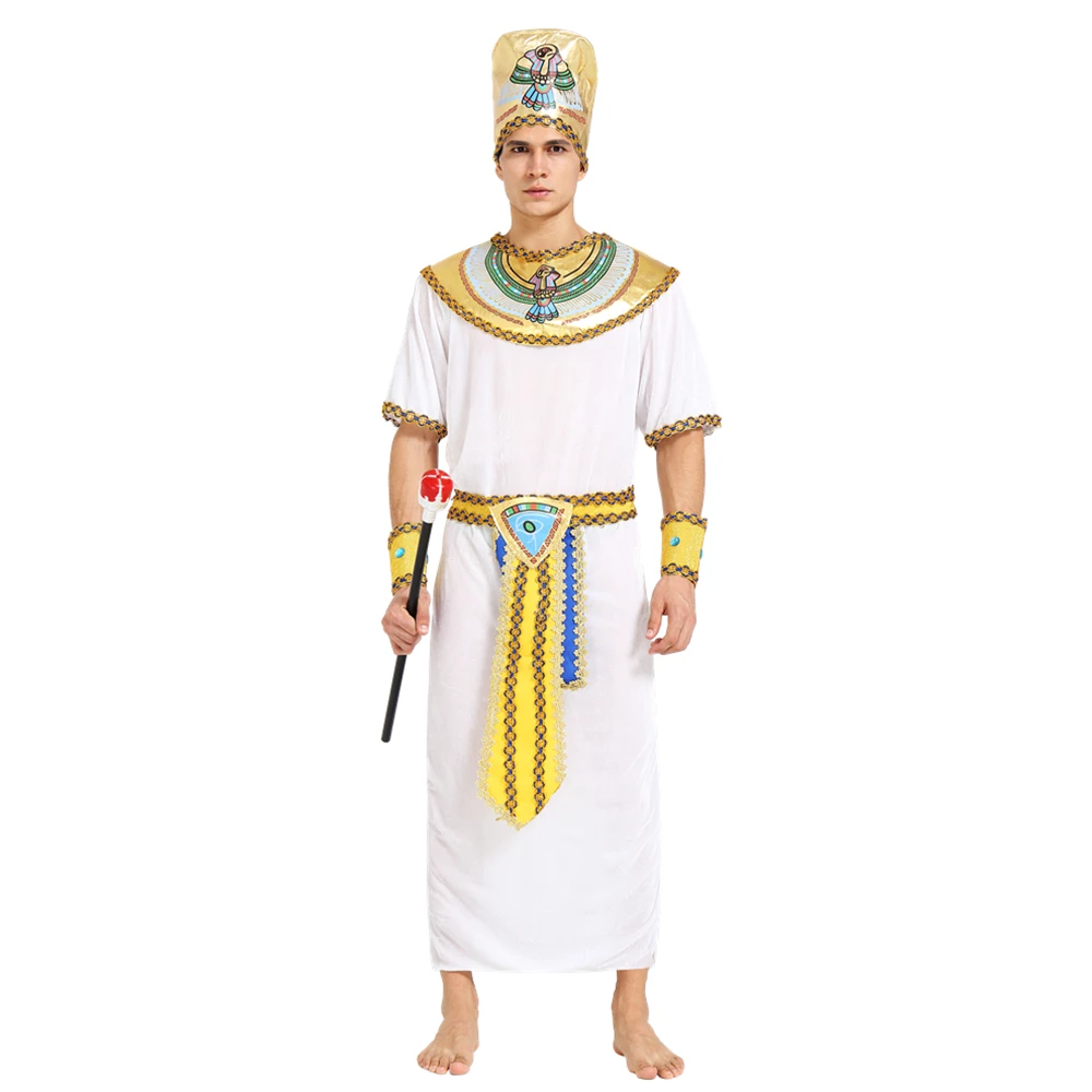 Custom Costume Halloween Cosplay Party Egyptian Pharaoh Adult King Costume For Men