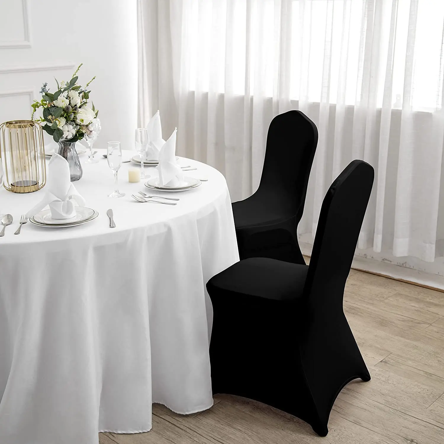 Black Cover chairs Party wedding event banquet spandex chair covers slipcovers dinning chair cover for wedding
